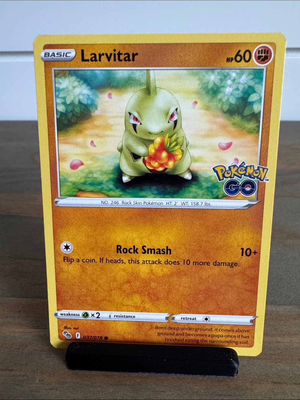 Pokémon | Go #037/078: Larvitar (2022) - Collectible Trading Card